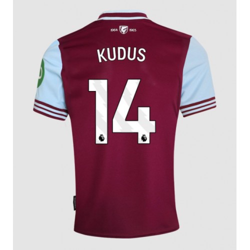 Moški Nogometni dresi West Ham United Mohammed Kudus #14 Domači 2024-25 Kratek Rokav